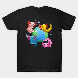 Axolotls in space T-Shirt